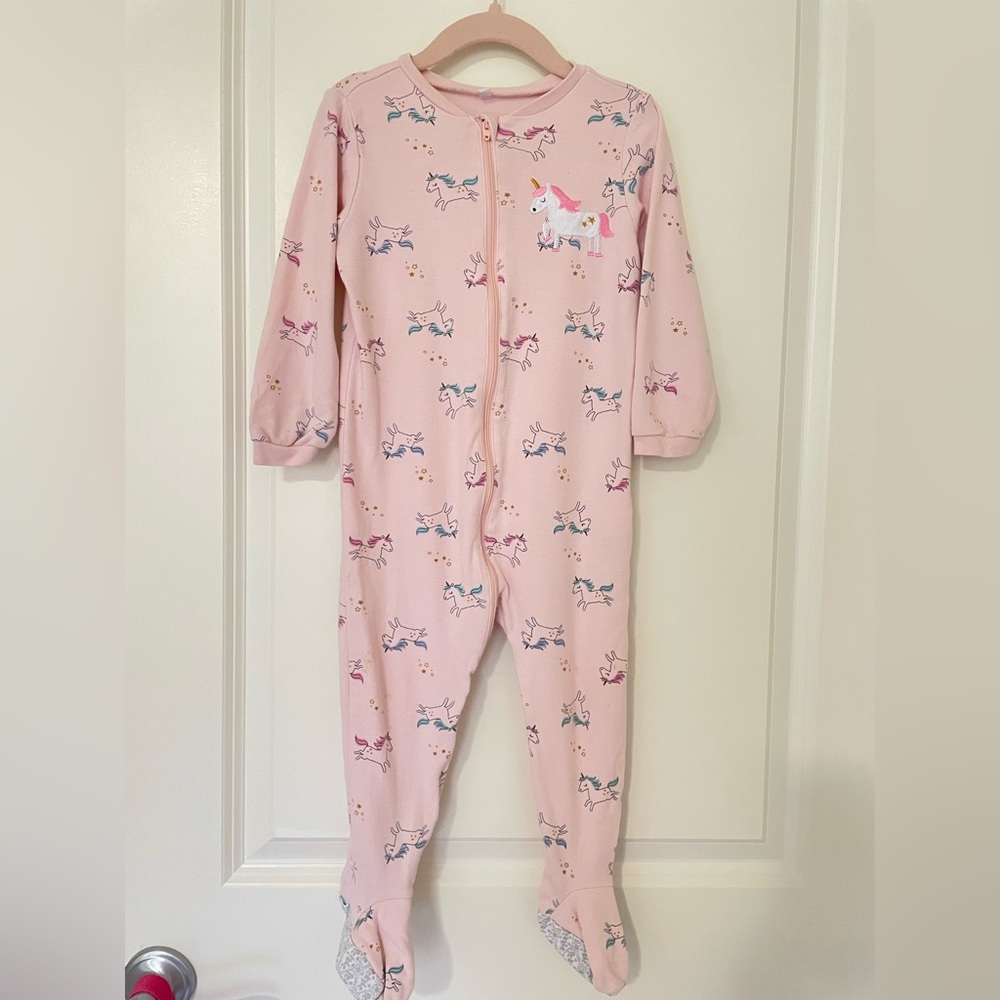 5/$30🍒Pekkle-Pink Unicorn Kids One Piece